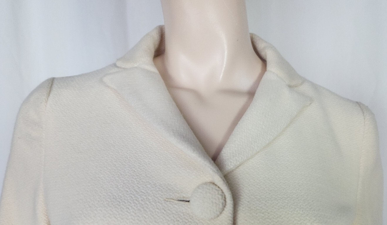 Vtg 90s y2k Chloé embroidered soft coat cream XS/S