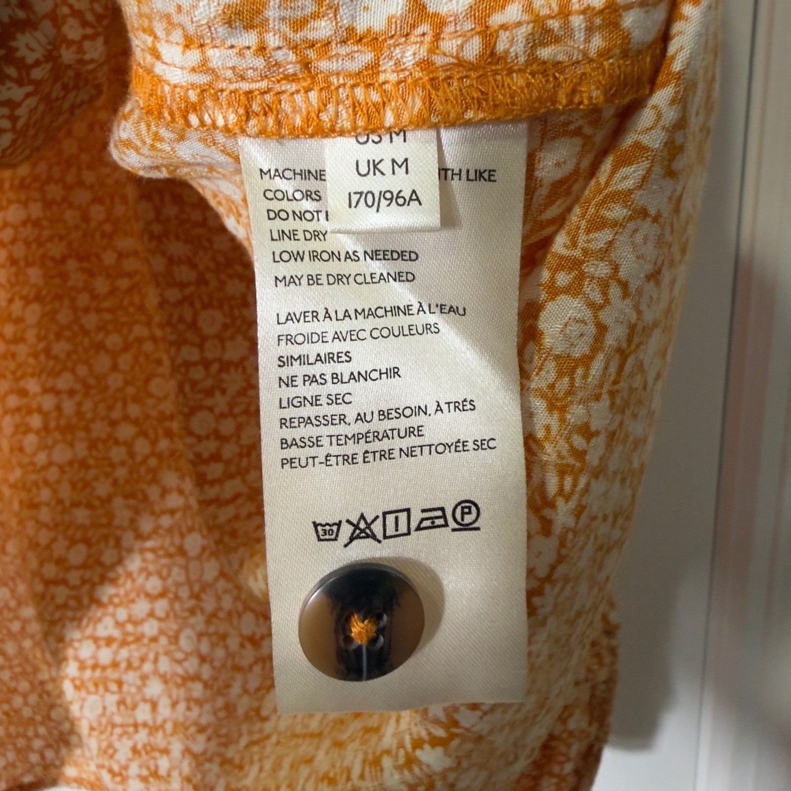 Anthropologie Maeve Venice Floral Peasant Blouse Mustard Orange Medium