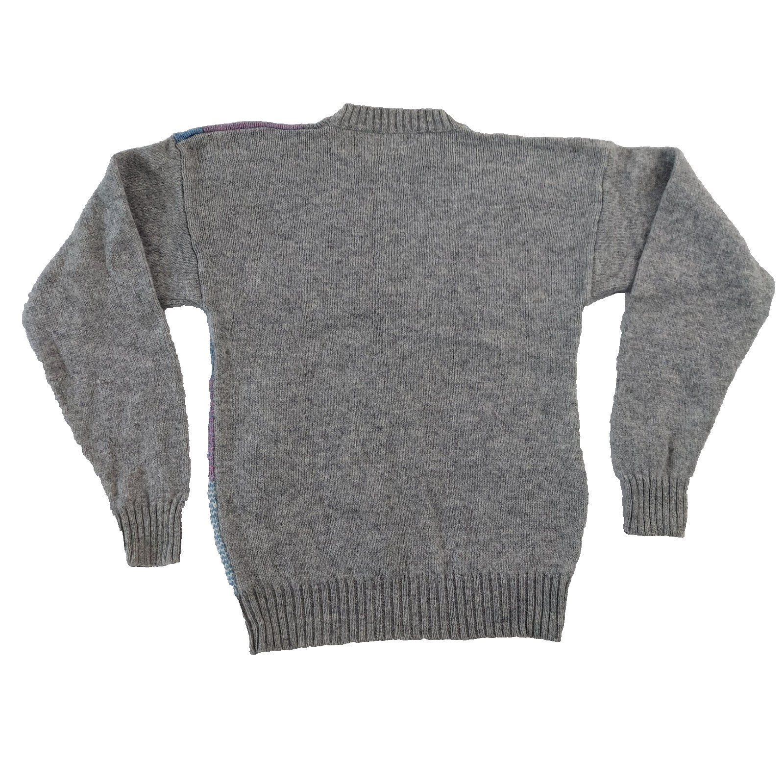 Vintage 1990s Thane Snow Flake Color Block Wool Sweater, S/M