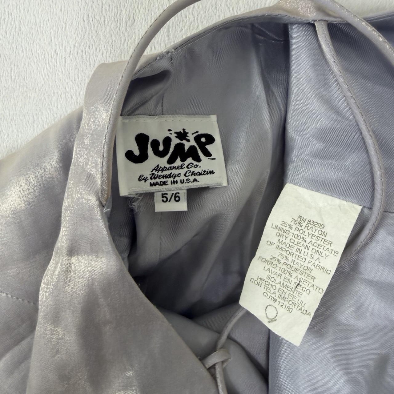 Jump 90s Y2k Vintage Purple Metallic Iridescent Formal Gown Maxi Dress Sz 5-6 S