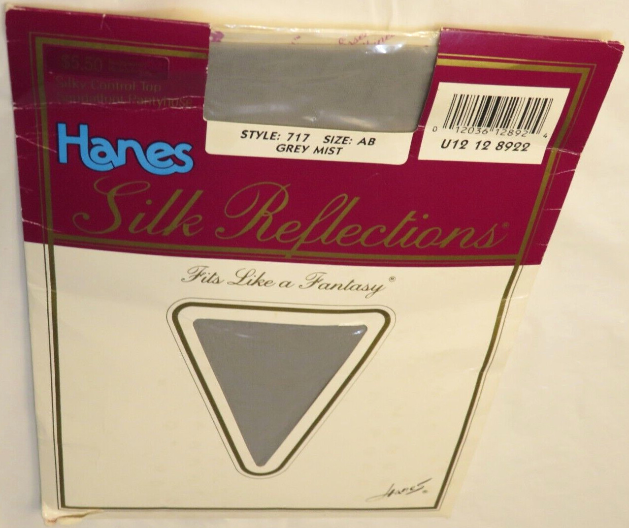 Nos Vintage Hanes Silk Reflections Grey Mist Nylons Pantyhose Dance Silky Gray A