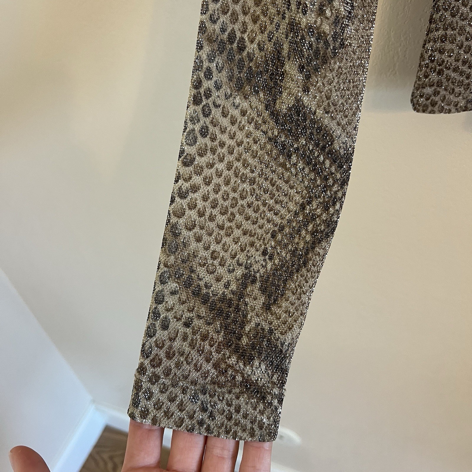 Vintage Semi Sheer Snakeskin Long Sleeve