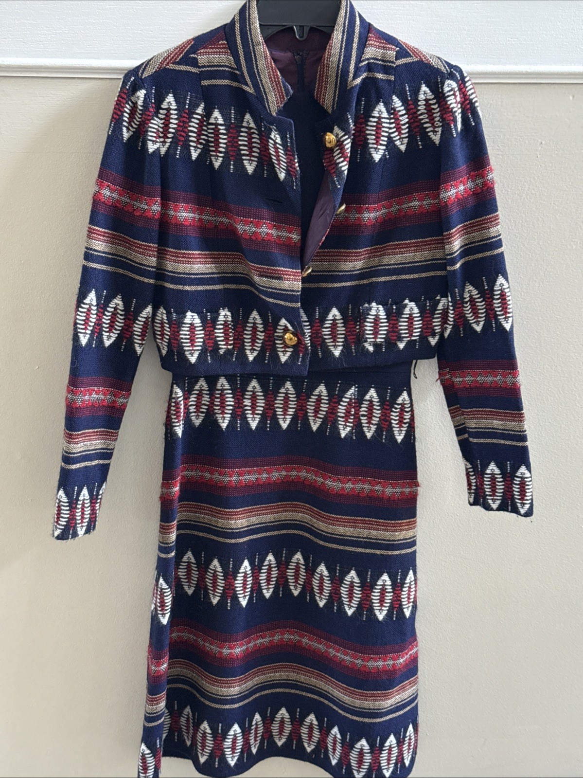 VTG 60-70S Parade NY Dress And Jacket Set Sz XS/S