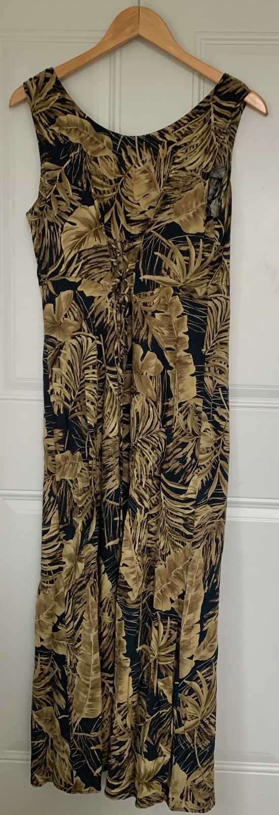 Vintage Croft & Barrow Sleeveless Flowy Casual Maxi Dress Tie Back Floral Summer
