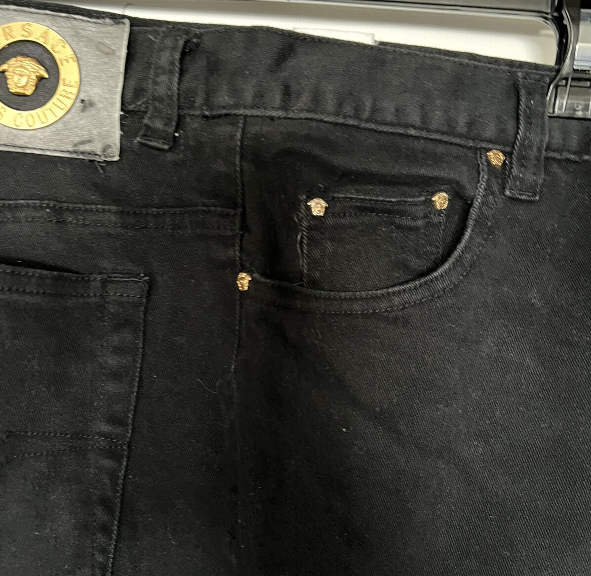 VERSACE Jeans Couture Vintage Jeans Black Size 36X29 Piecen 978411