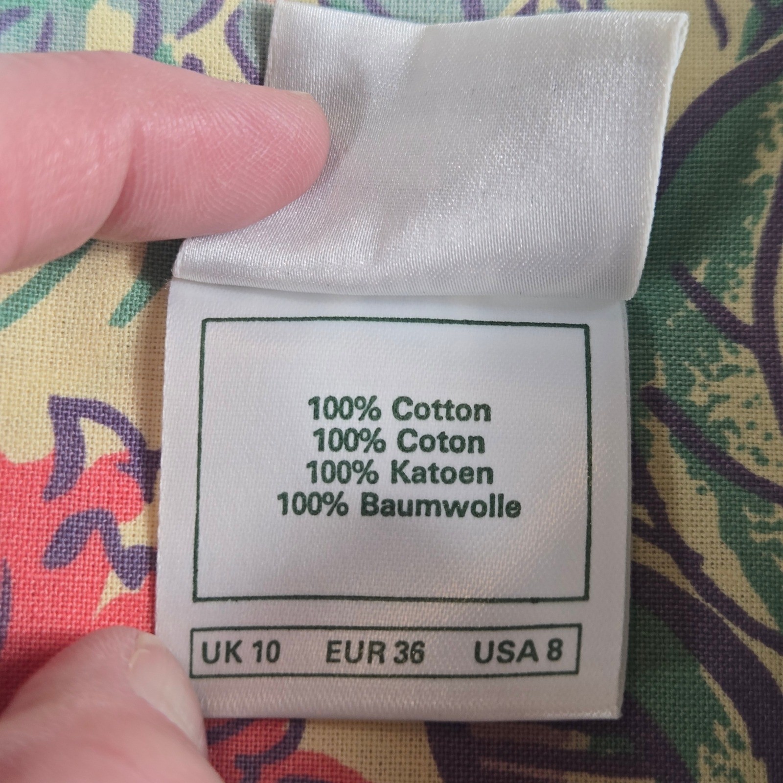 Laura Ashley Sailor Collar Dress Praire Womens 8 Multicolor Vintage Floral (D4)