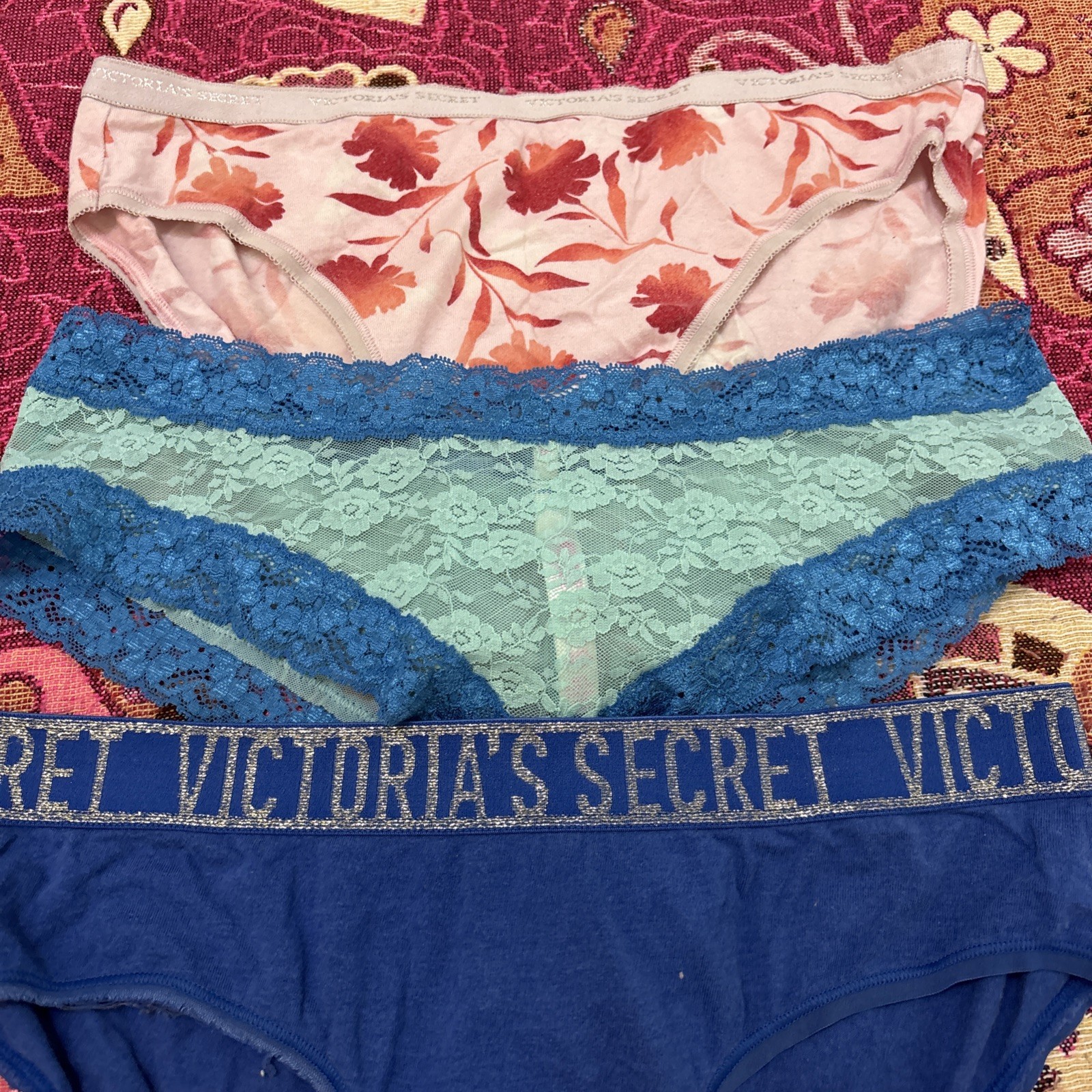 Vintage Lote 5 Pink/victoria Secrets Mic Pantis #005