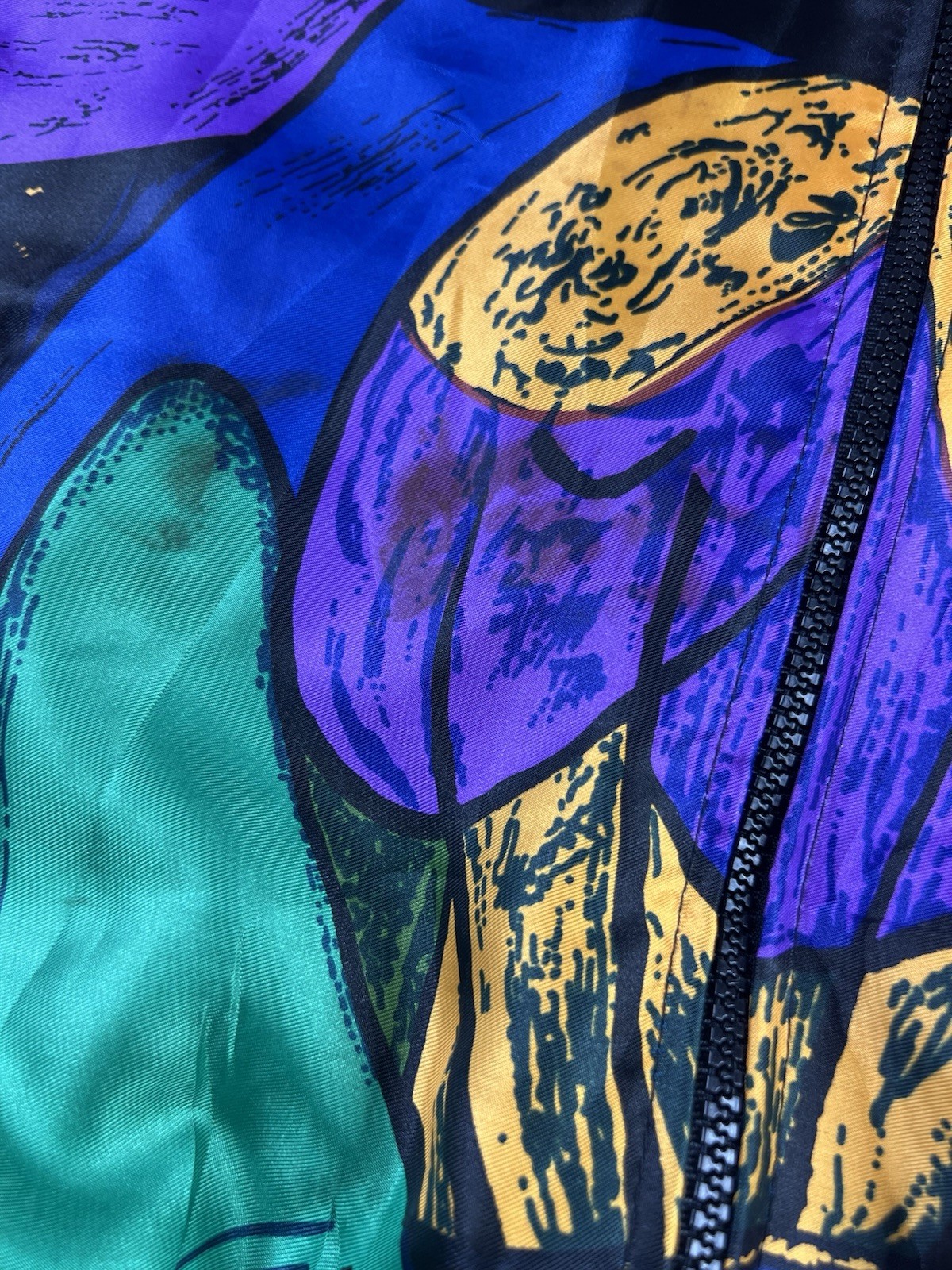 Vintage 80s 90s PICASSO Silk Art Jacket One Size Fits Most Kocal