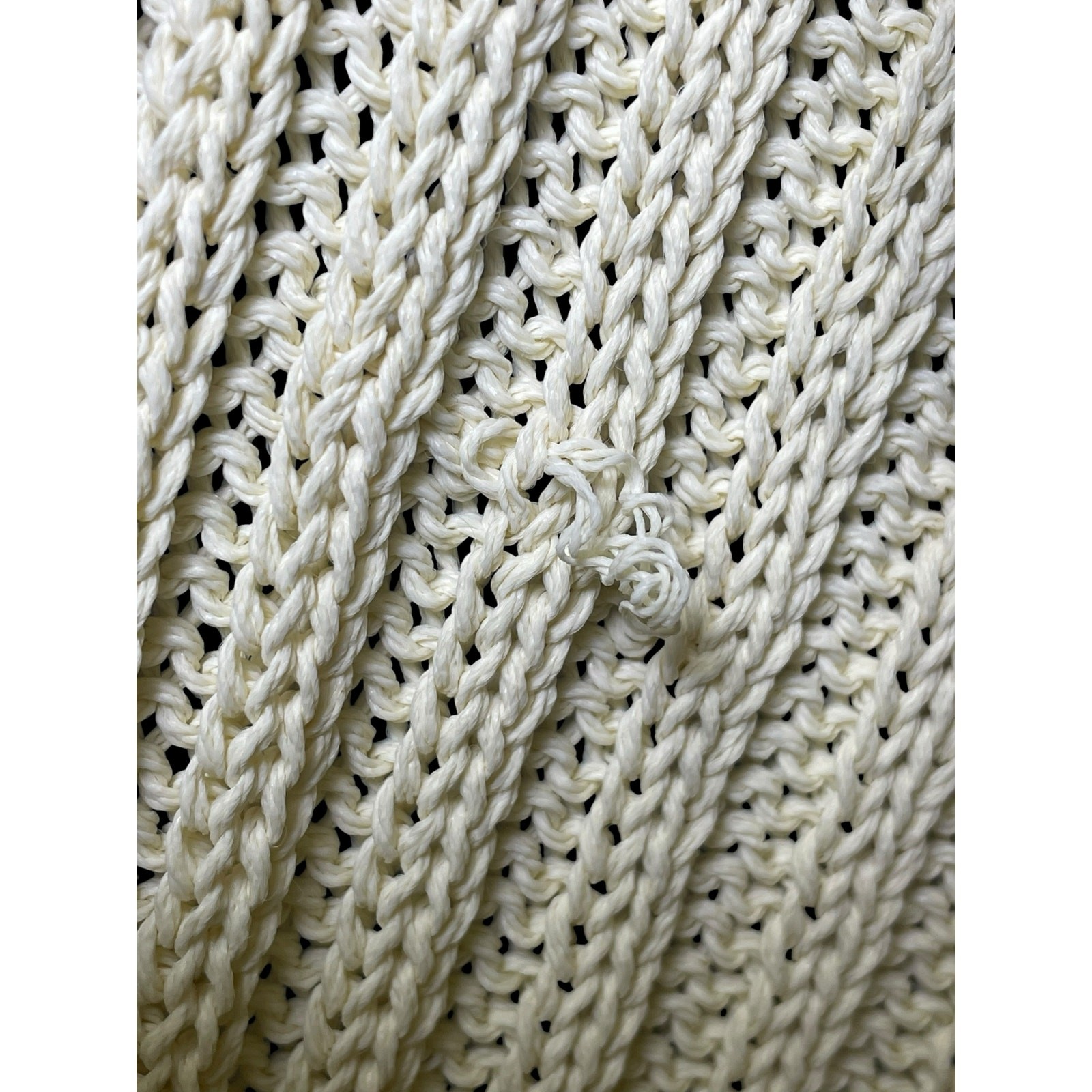 Vintage Balenciaga Knit Ivory Crochet Sleeveless Women Vest From Japan Medium