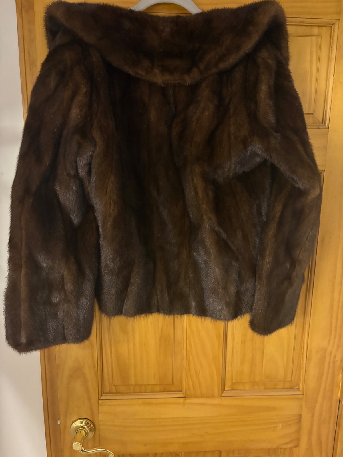 Vintage Flemington Fur Co Genuine Brown Mink Fur Jacket Coat 19” Pit to Pit