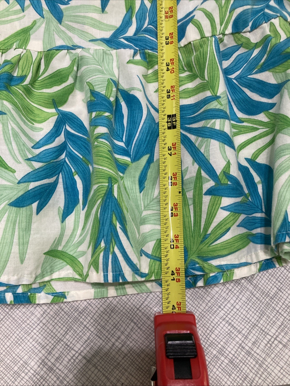 Vtg 90s Y2K Anthony Richards Muumuu House Dress 1X Plus Palm Leaf Lounge Summer