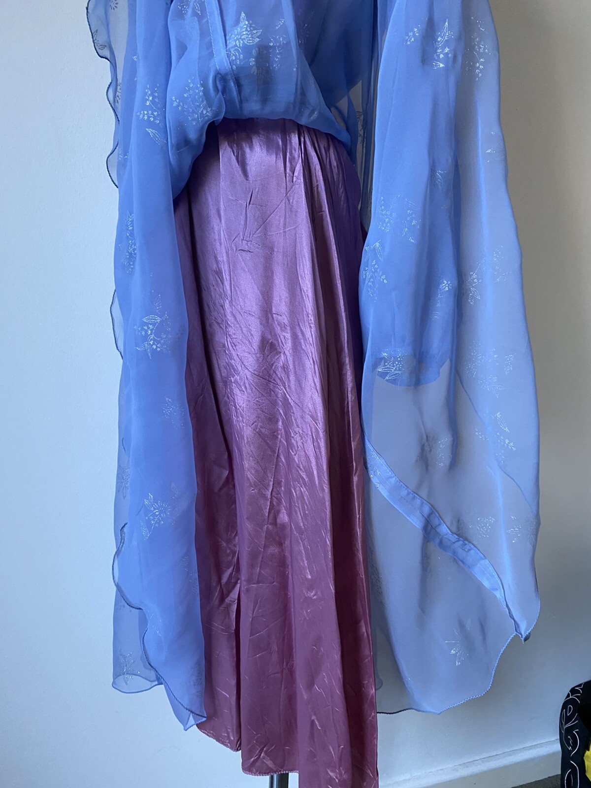 Louisette Sydney 70,s Fab Blue Frilled Maxi.Tag Says 14(12)