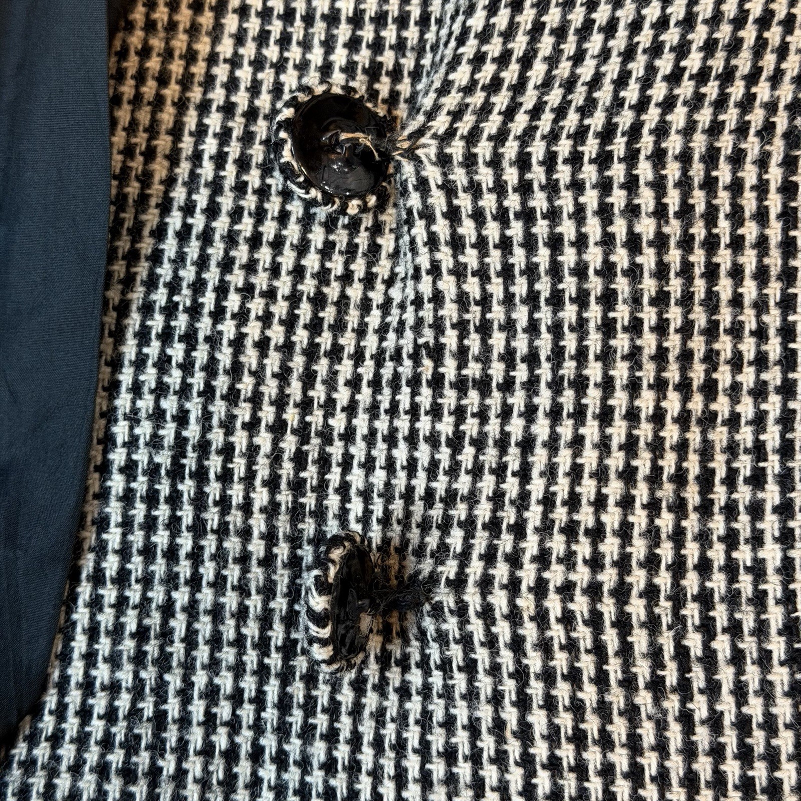 VTG Balenciaga 10 Avenue George V Numbered 3-Piece Houndstooth Suit with Capelet