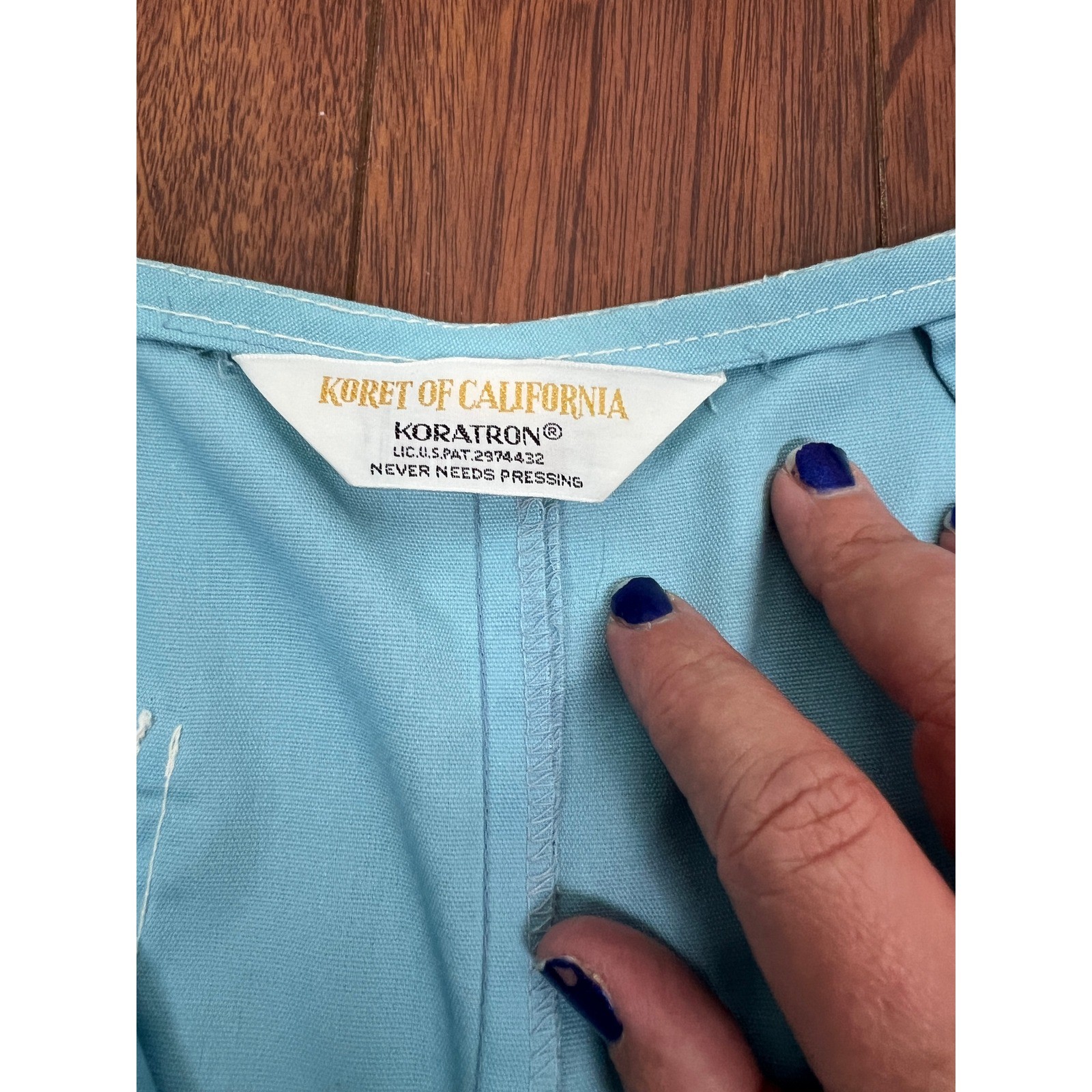 Vintage 70s Blue Wrap Skort Tennis Golf Mod A-Line Scooter Skirt XS 0/2
