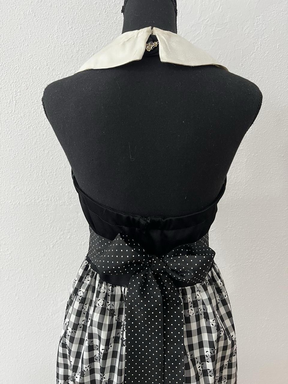True Vintage 50s 60s Backless Halter Maxi Dress Retro Gingham Rockabilly Small