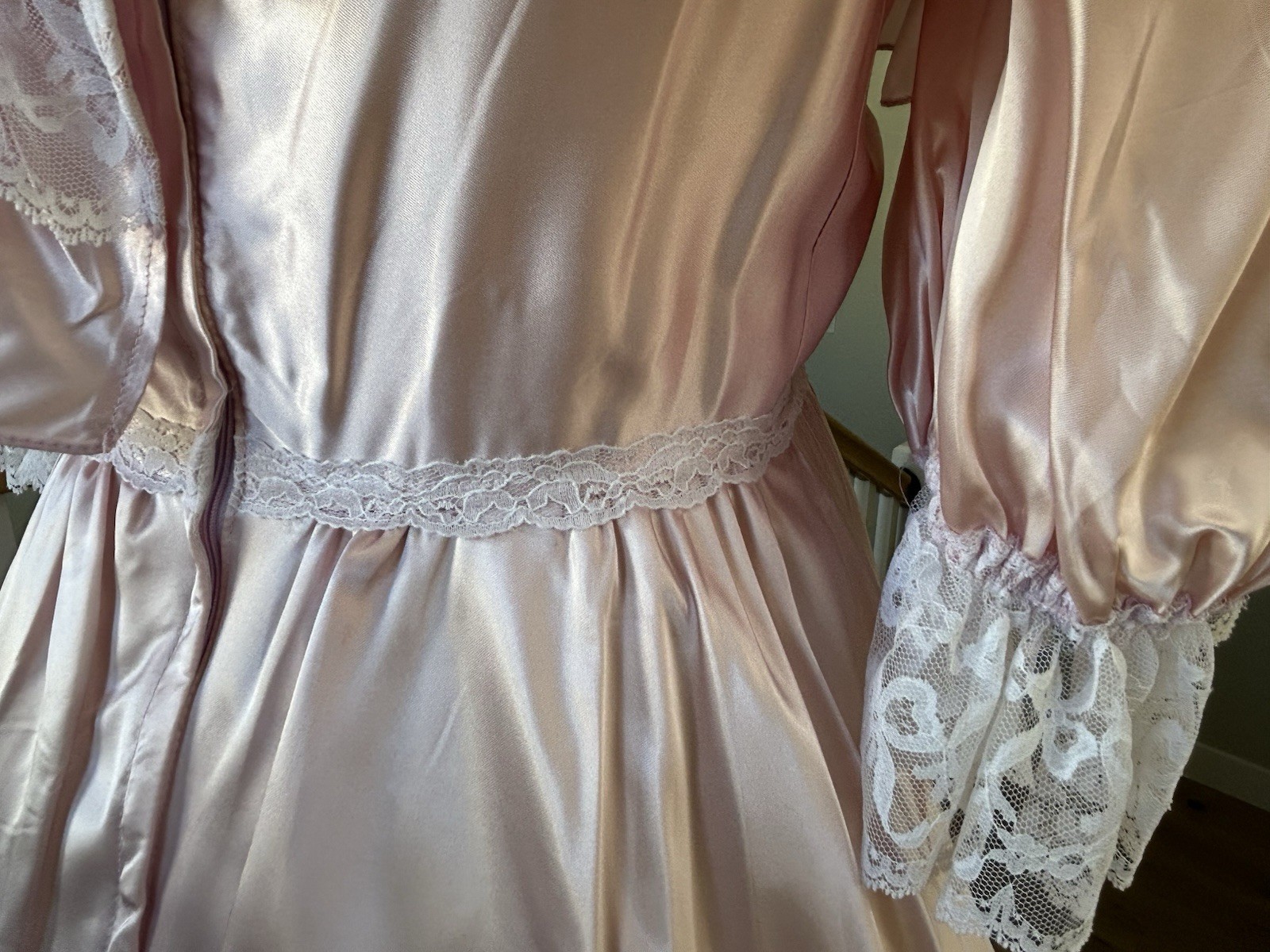 Vintage 1980s Alfred Angelo Dance Allure Southern Belle Gown Pink Off Shoulder