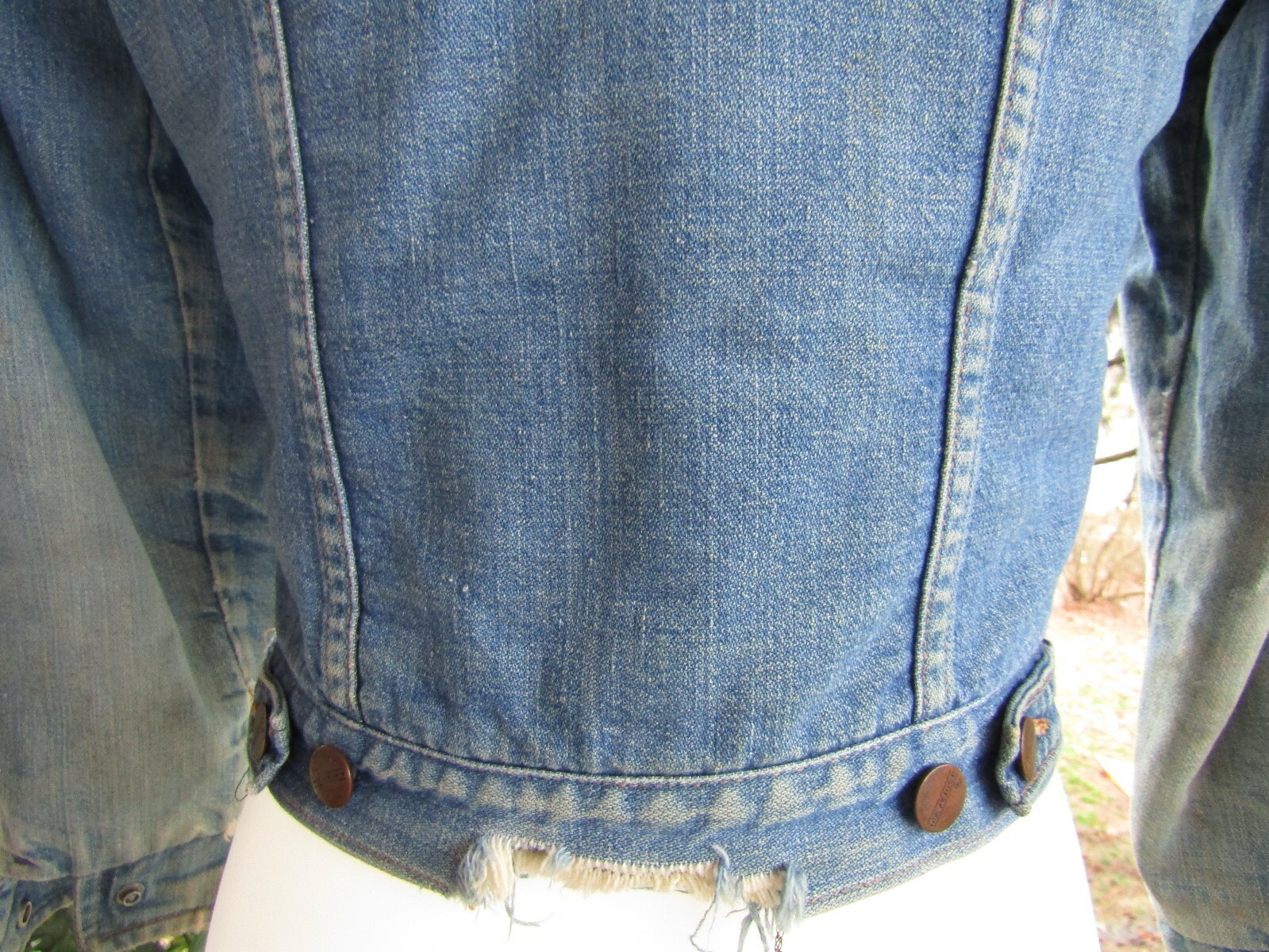Vintage 1970s Blue Bell Maverick Fleece Lined Yamaha Blue Jean Jacket Size 14 #2