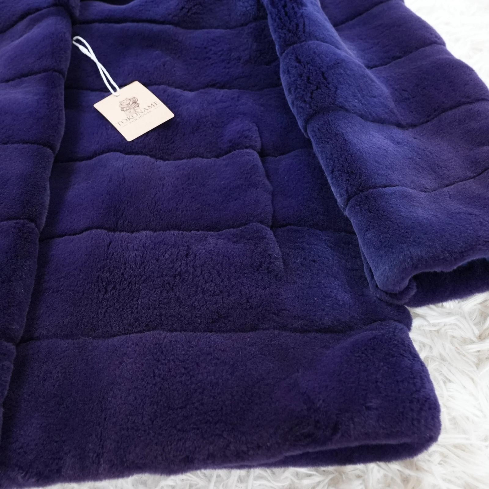Shaved Mink Chinchilla Trim Fur Jacket Purple Dyed GRES Paris – Genuine Vinta…