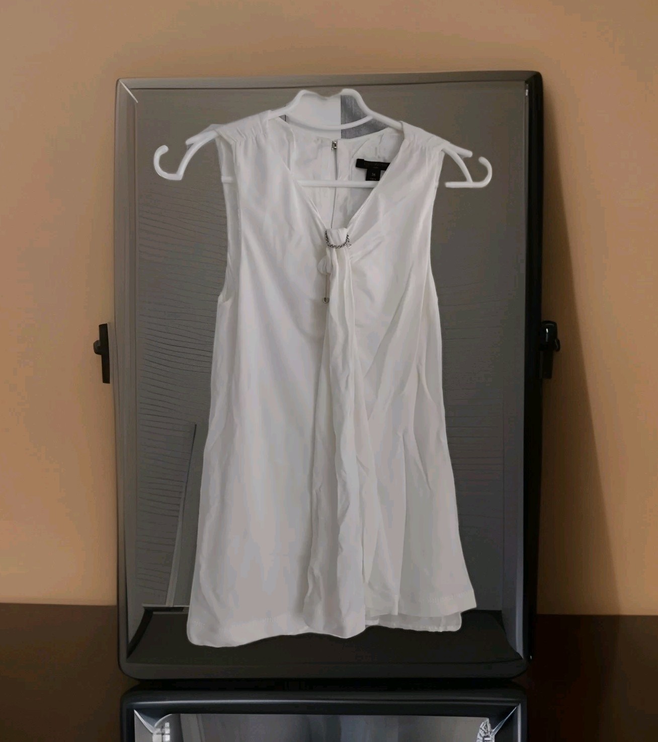 Louis Vuitton France Viscose White Womens Blouse Top Shirt Tunic Tank Small