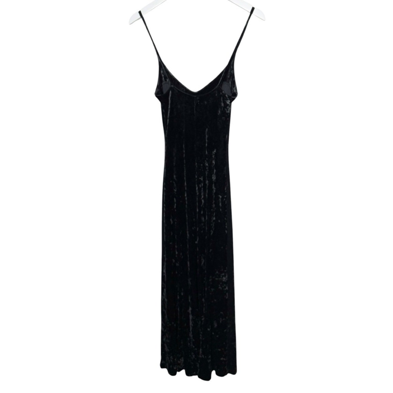 Vintage Betsey Johnson Crushed Velvet Goth Witchy Vamp Maxi Slip Dress Size P