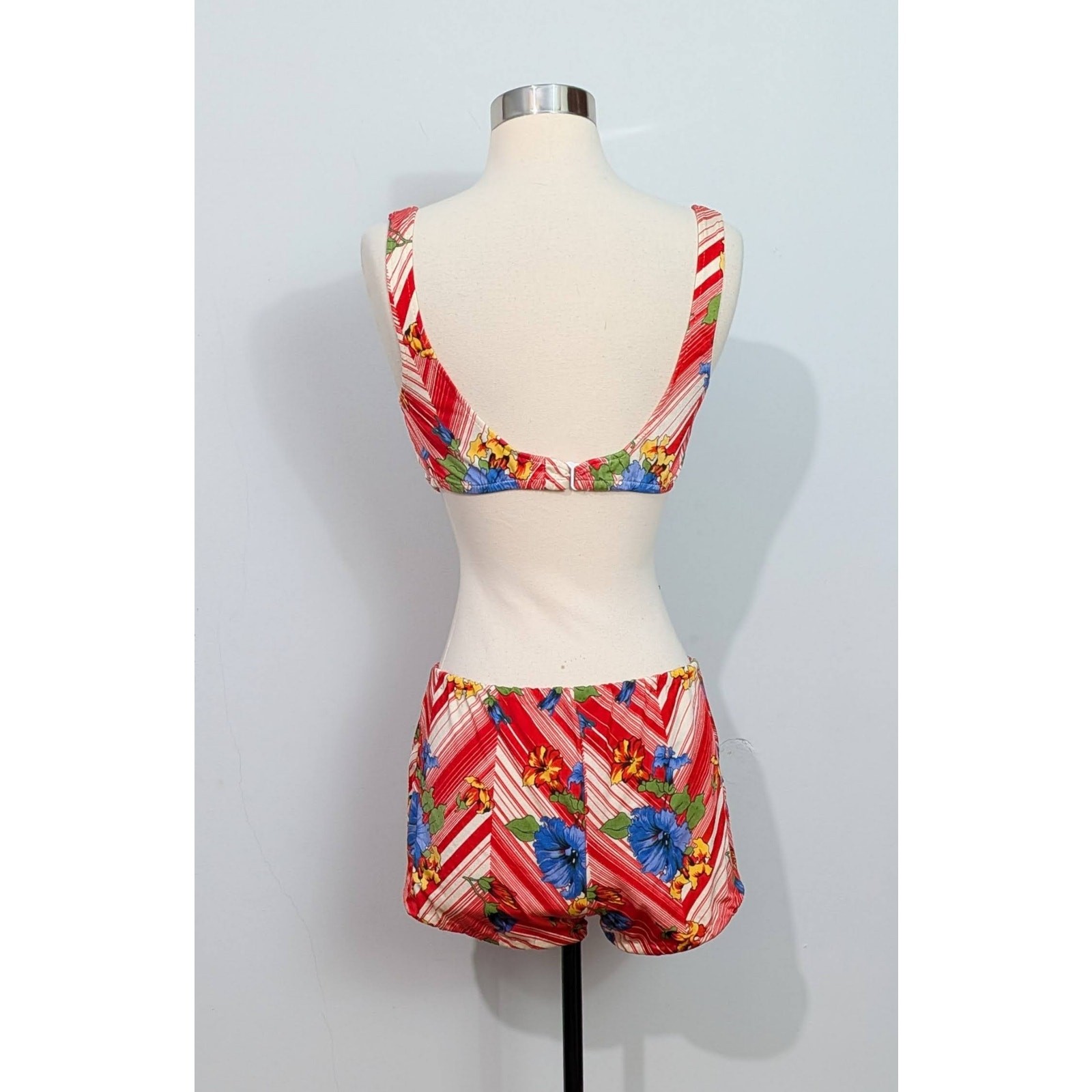 60s/70s Floral Bikini Set