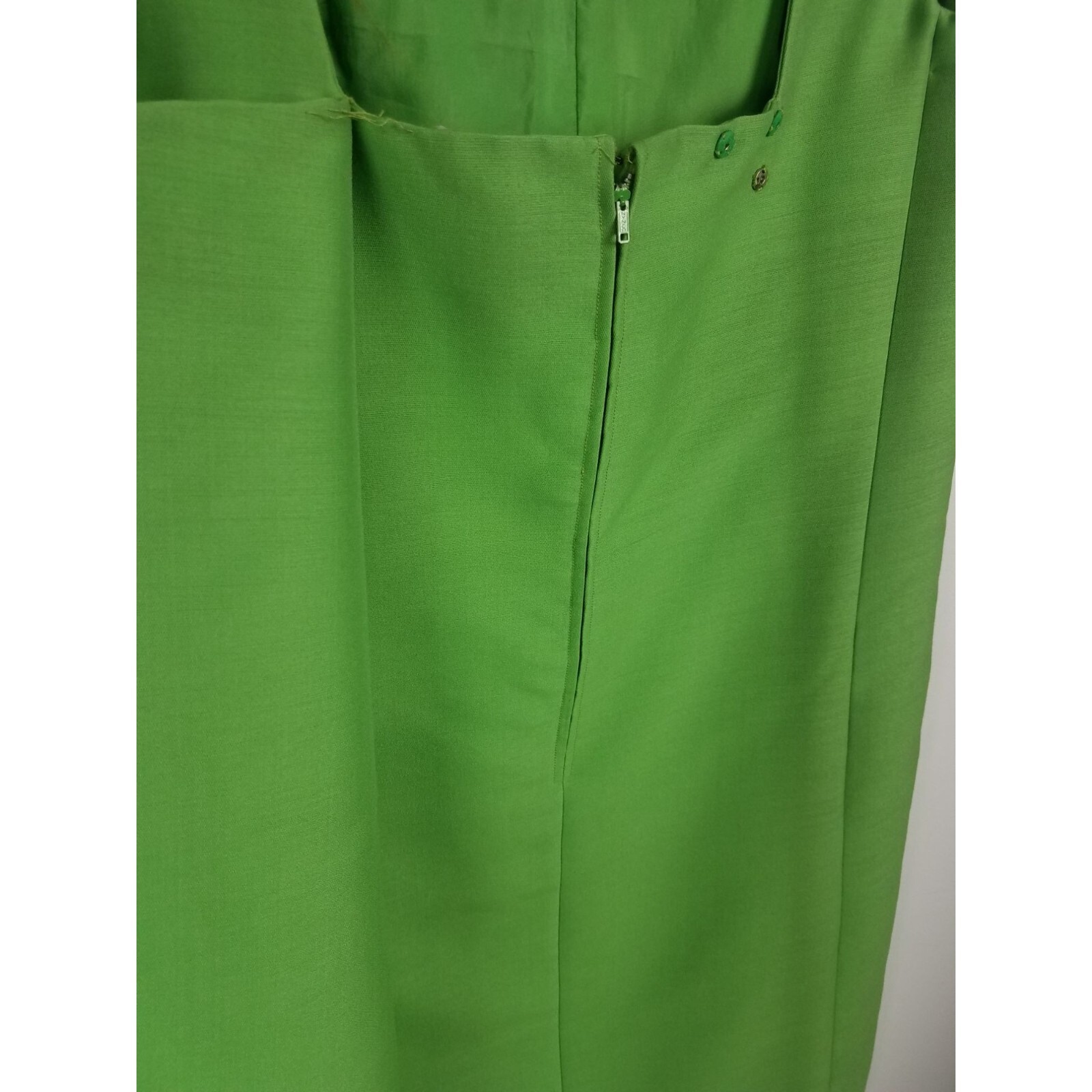 Vtg. 60’s Shannon Rodgers for Jerry Silverman XS Green Dress Mod Dress