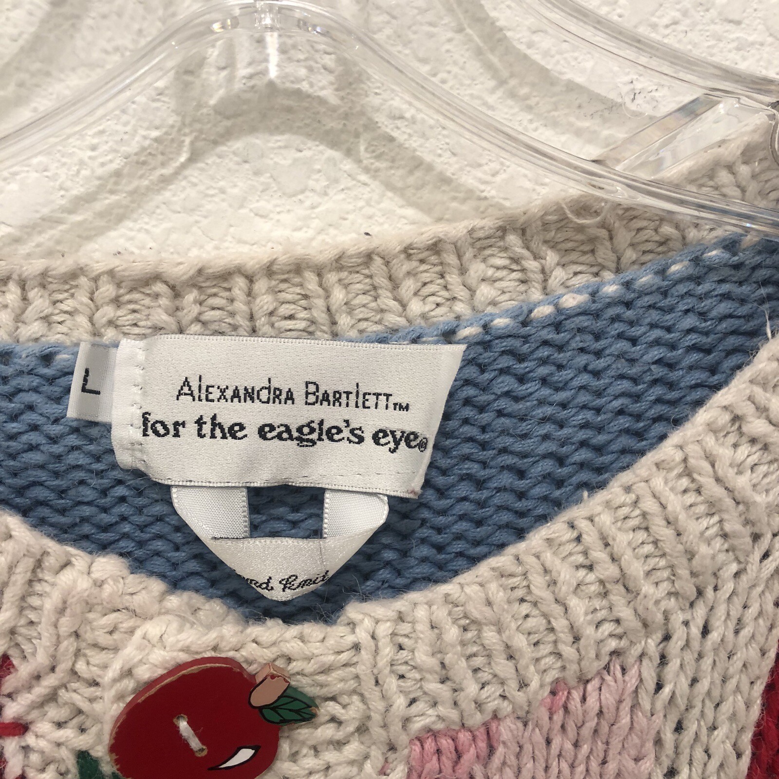Vintage 1993 The Eagle’s Eye Alexandra Bartlett School Days Cardigan Multi Sz L