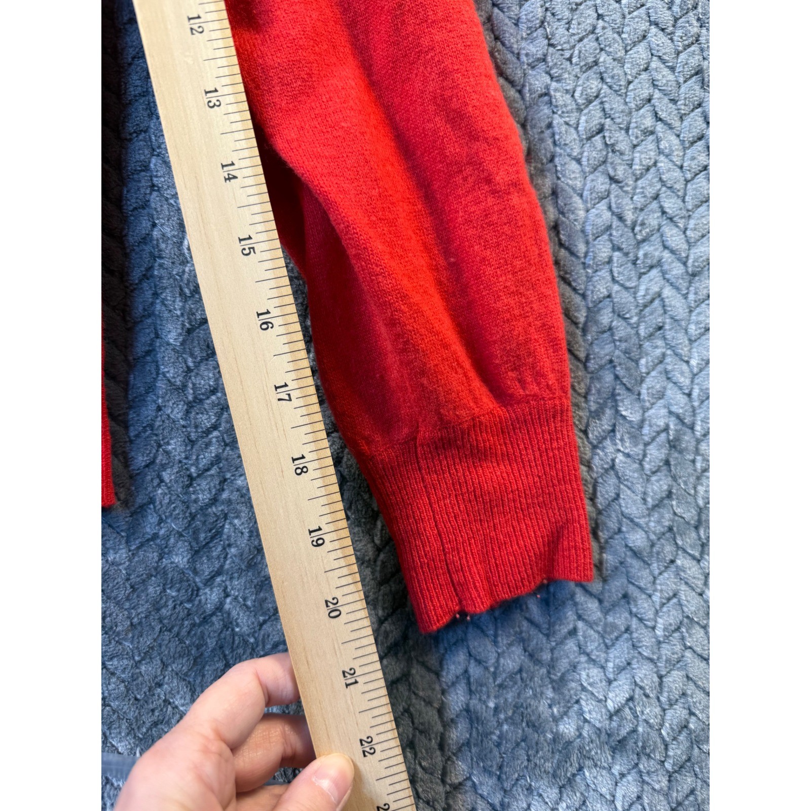 Notorious Vintage Red Lambswool Angora Cardigan Sweater V-Neck S Coquette Granny