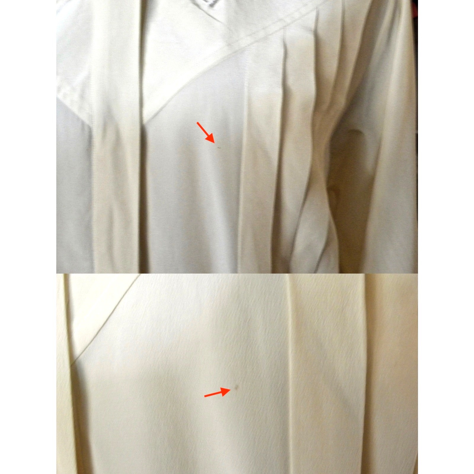 Vintage 80s Ivory Silk Tuxedo Blouse Beaded Rhinestone Appliqué Hidden Placket
