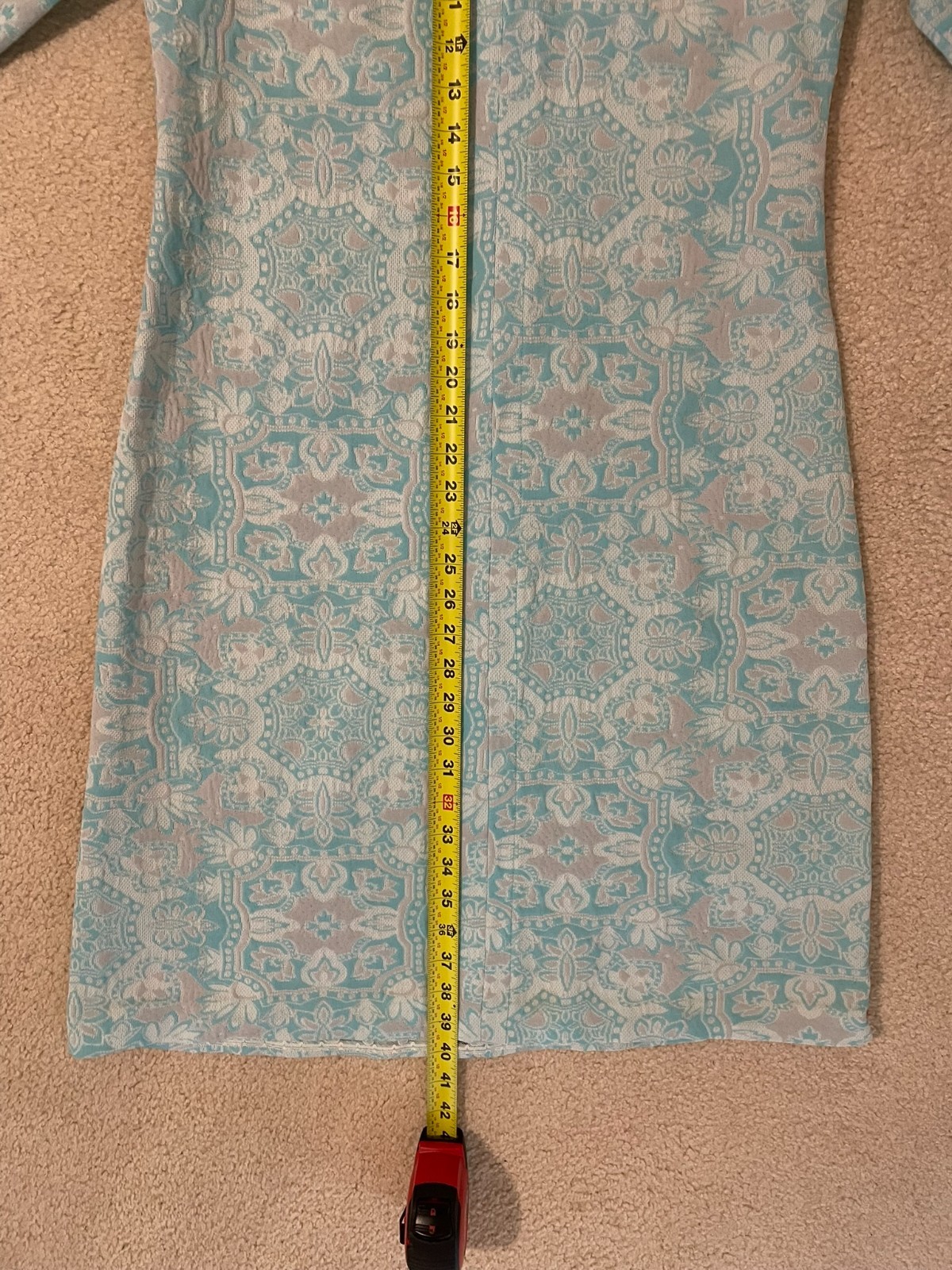 Vintage 60s Mod Dress Jackie O Palm Springs Bleeker Street Gogo Hippie MCM Blue