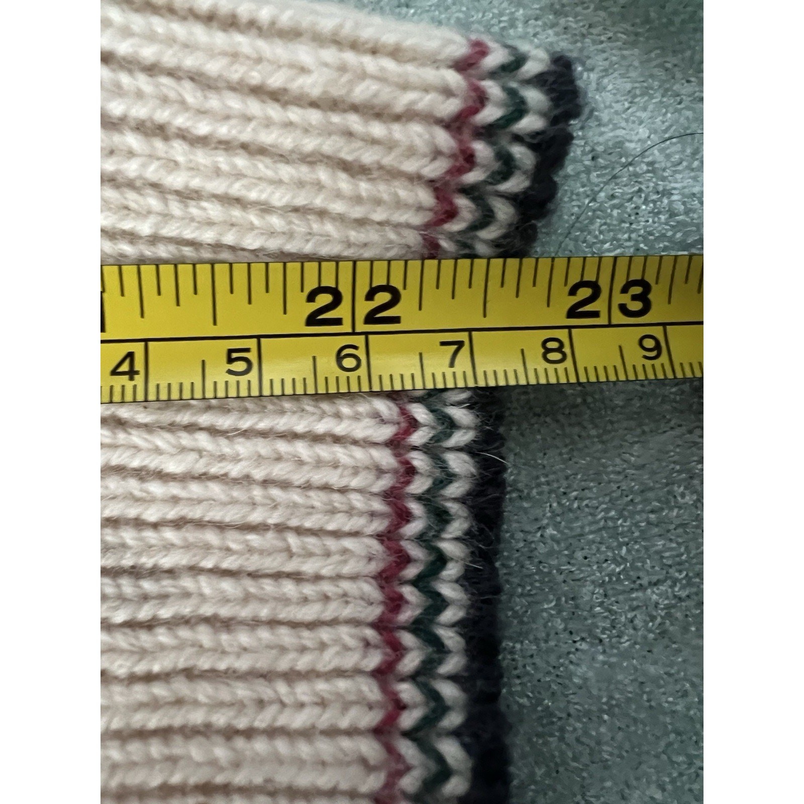 Vintage Cullinane Fair Isle Cardigan Sweater Scarf Cream Red Green Wool Angora