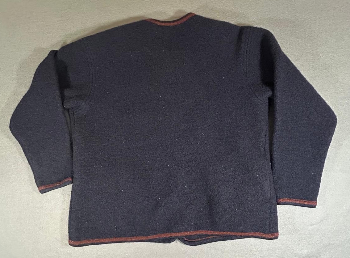 Vintage Marie Claire Wool Sweater Size M Women’s Dark Blue Cardigan Hong Kong