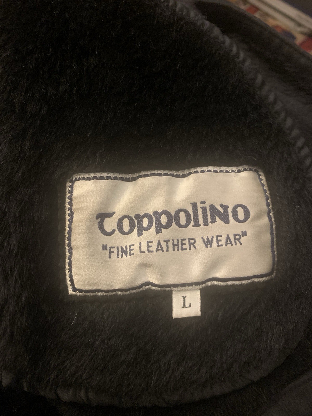 Toppolino Black Coat Fine Leatherwear Hooded Coat Shearling Lined L Vintage