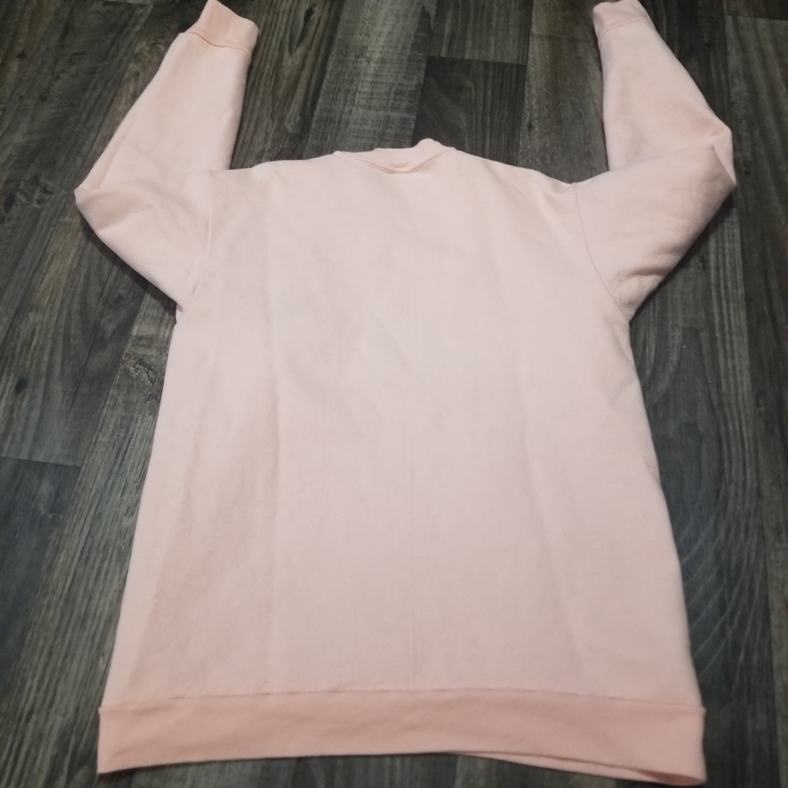 Vintage Womens Impulse Wear Sweatshirt Medium Crewneck Pink Rabbits And Plants
