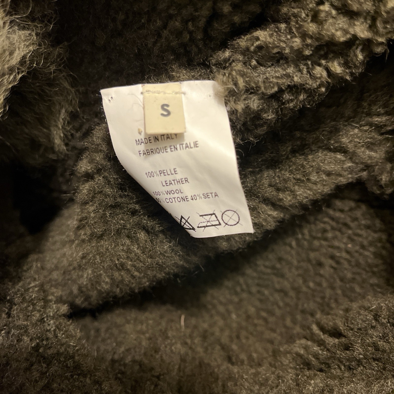VINTAGE Designer NIGEL PRESTON Unique Shearling COAT Handmade ITALY Small