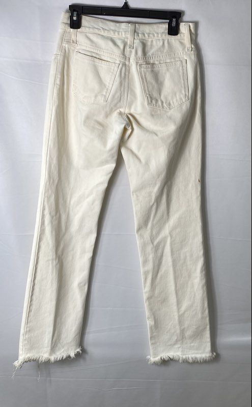 Vintage Y2K Dolce & Gabbana Women’s Beige Raw Hem Frayed Jeans Made Italy Sz 28