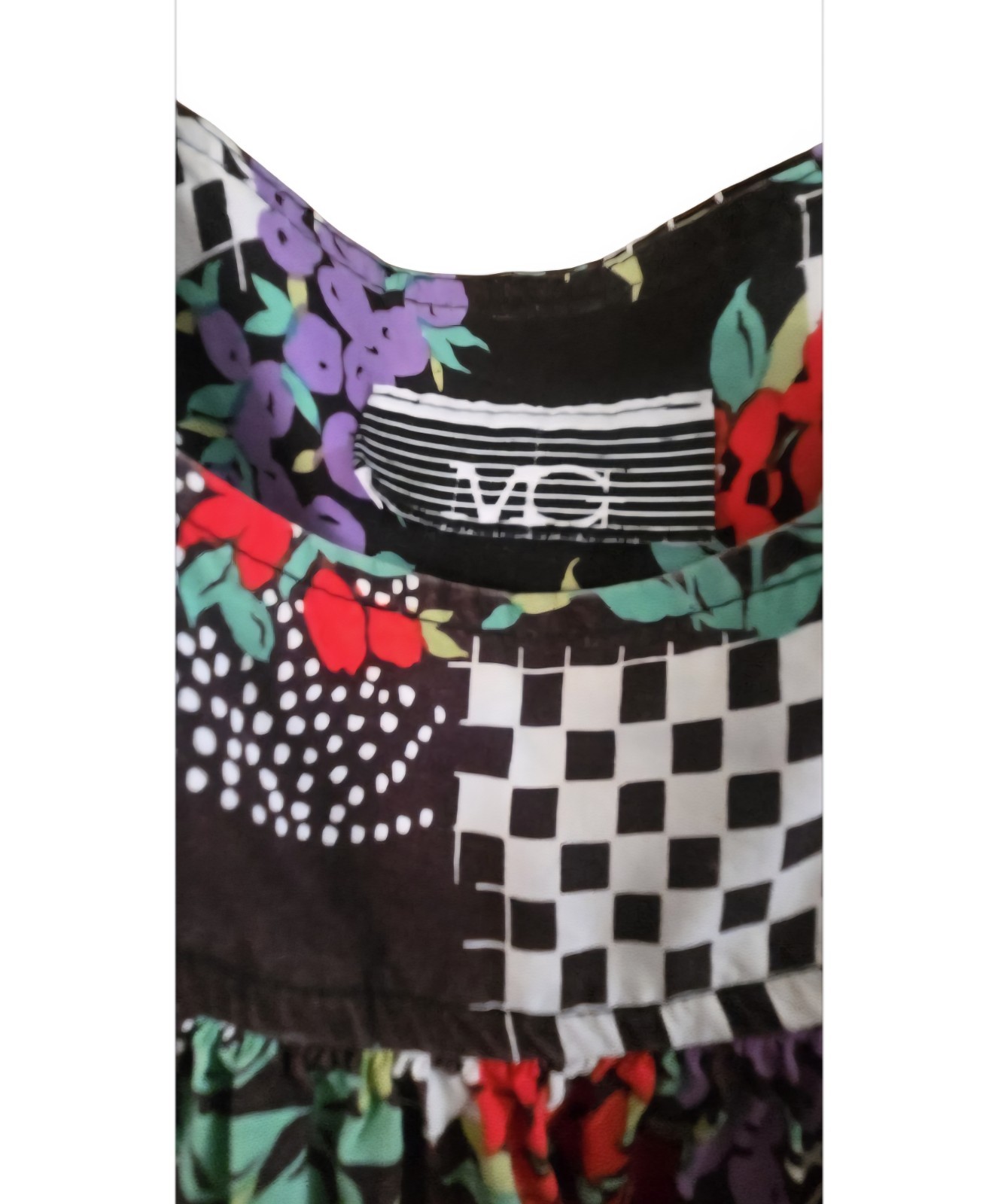 MRS ROPER style Vintage Flowery Maxi Dress Mumu Purple Red Green Black White L