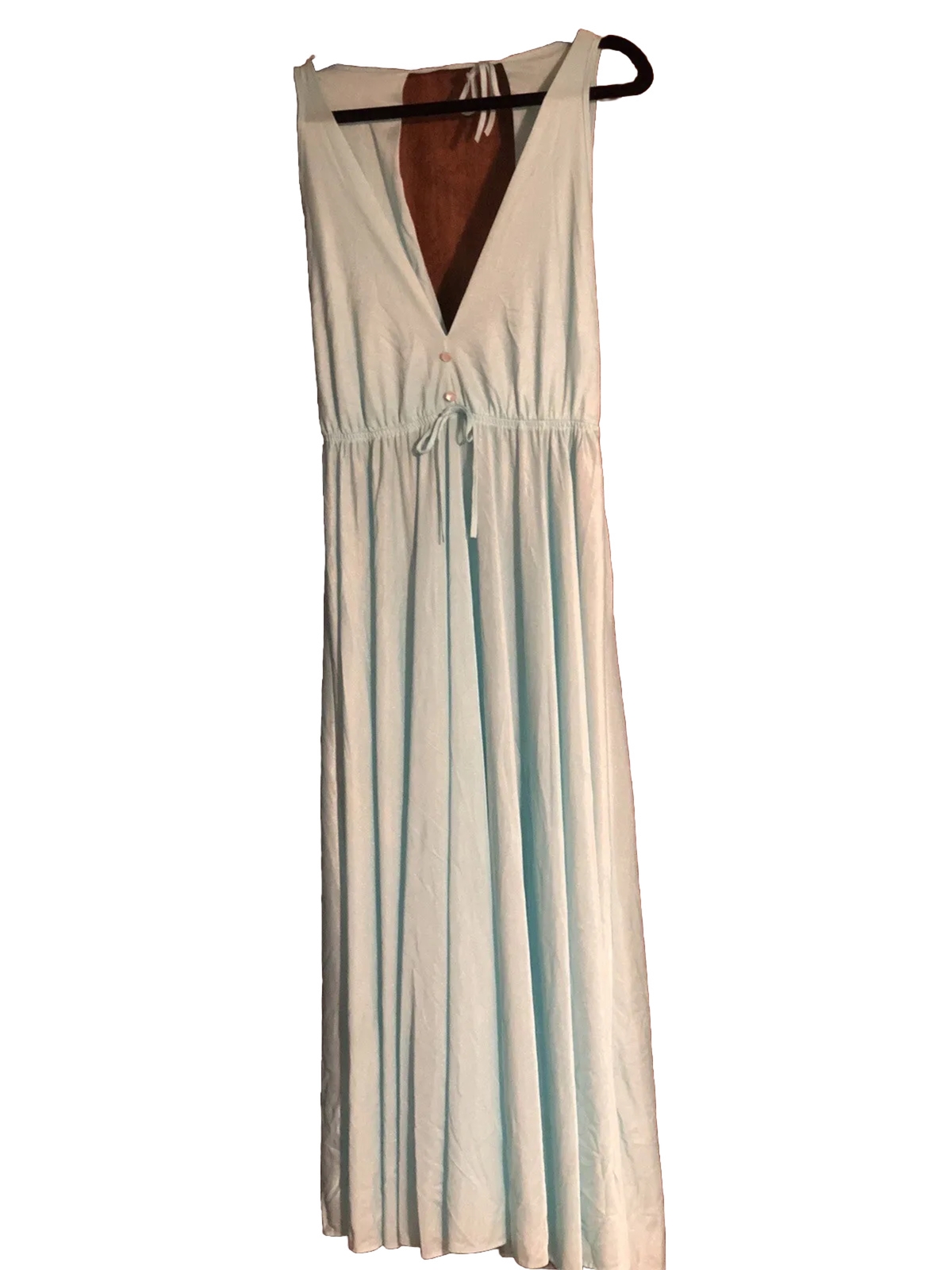 Dream Wear Vintage 70’s Disco Hipster Style Nylon Nightgown Med Sea Foam Green
