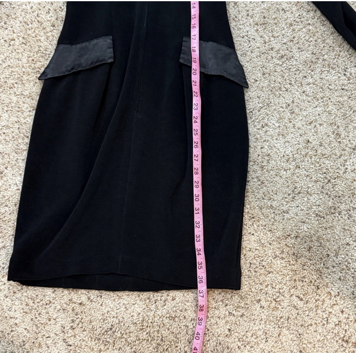 KATHRYN DIANOS Vintage Fitted Sz 6 zip Black Dress stretchy GUC B77
