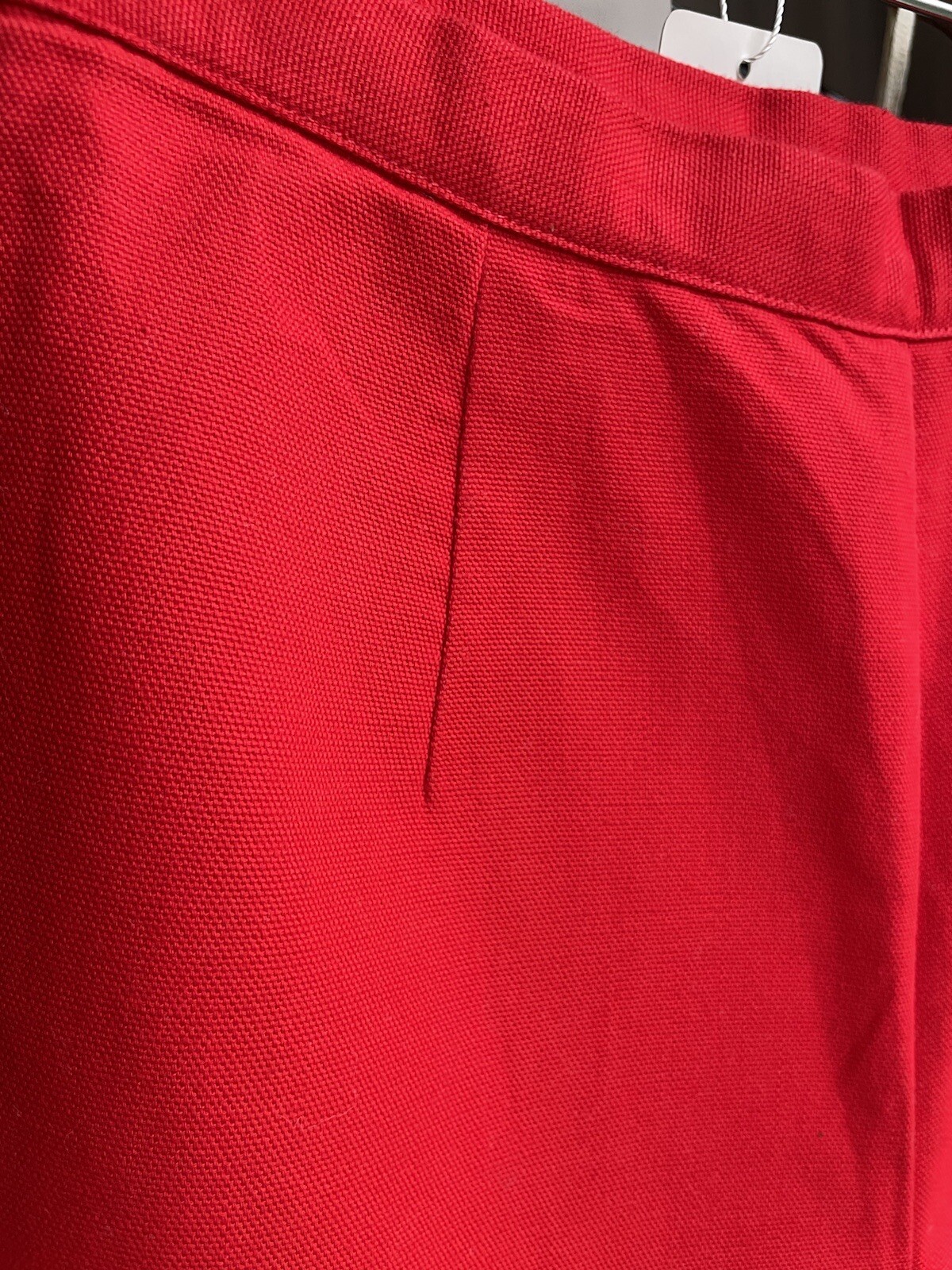 vintage 50s high waisted red Long bermuda shorts XS Donkenny Resort wear EUC