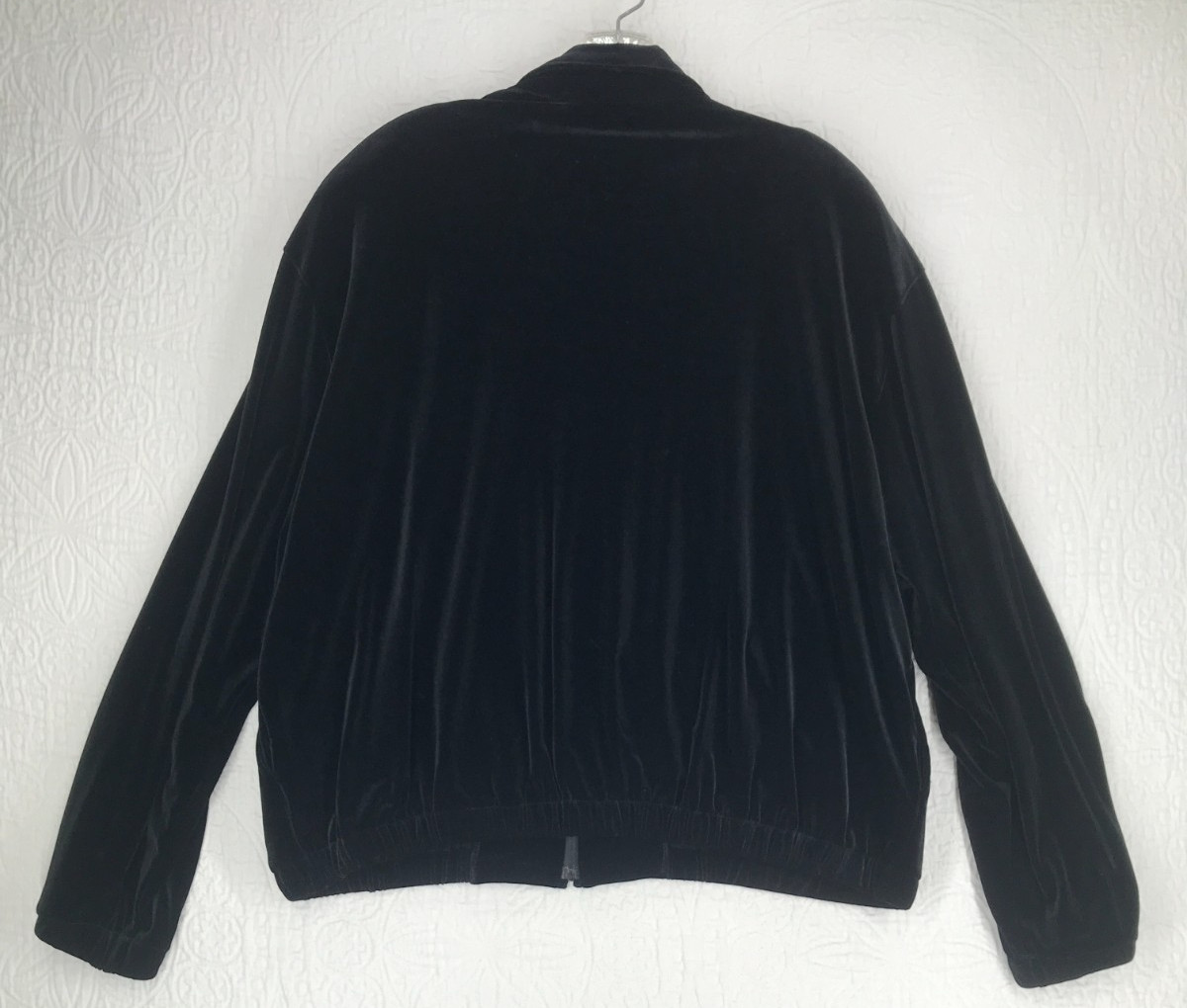 Vintage Joan Leslie Velvet 3Pc Outfit Jacket /Top Sz XL Skirt Sz L Black Leopard