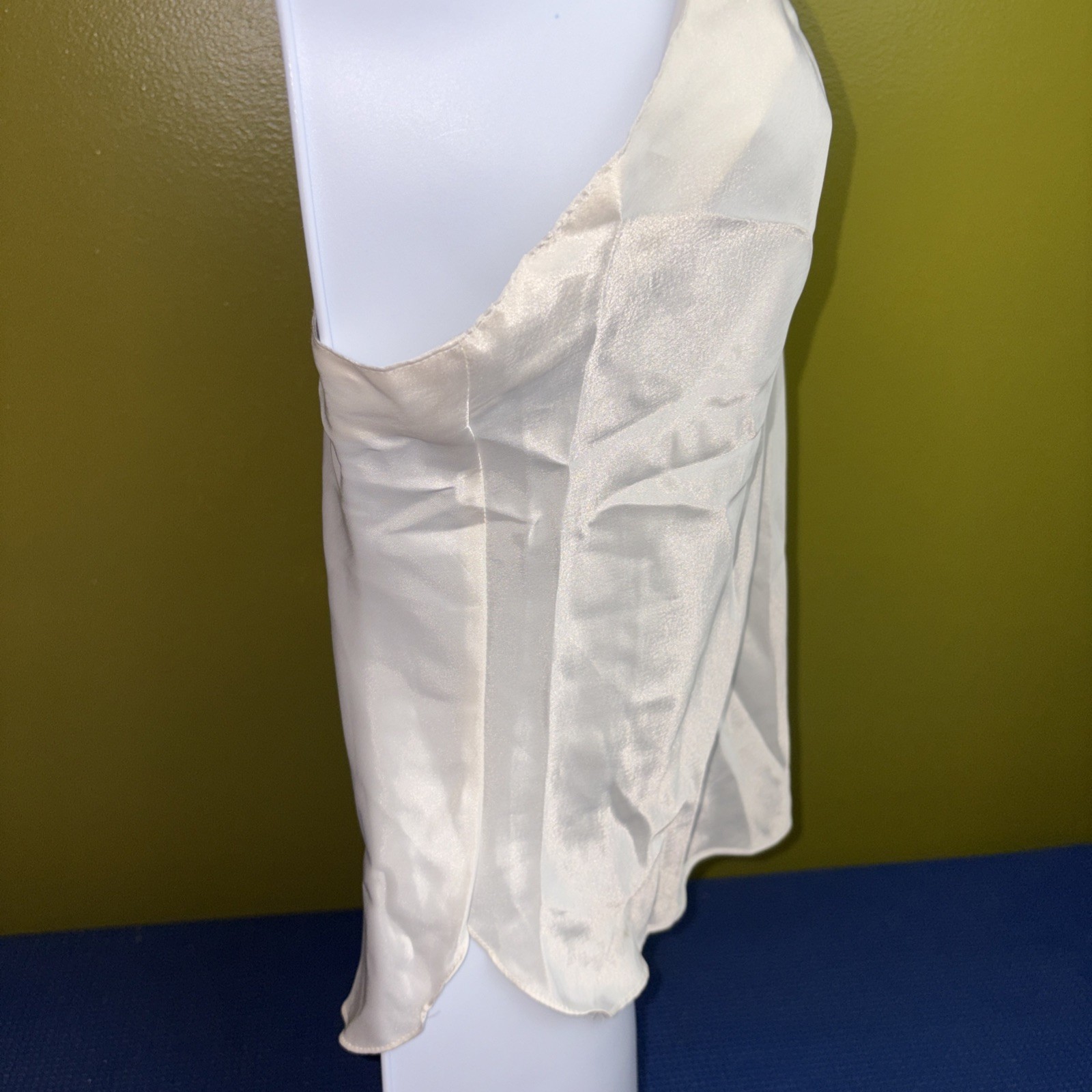 Vintage NWT Fantasies by Morgan Taylor Ivory Satin Camisole size Petite