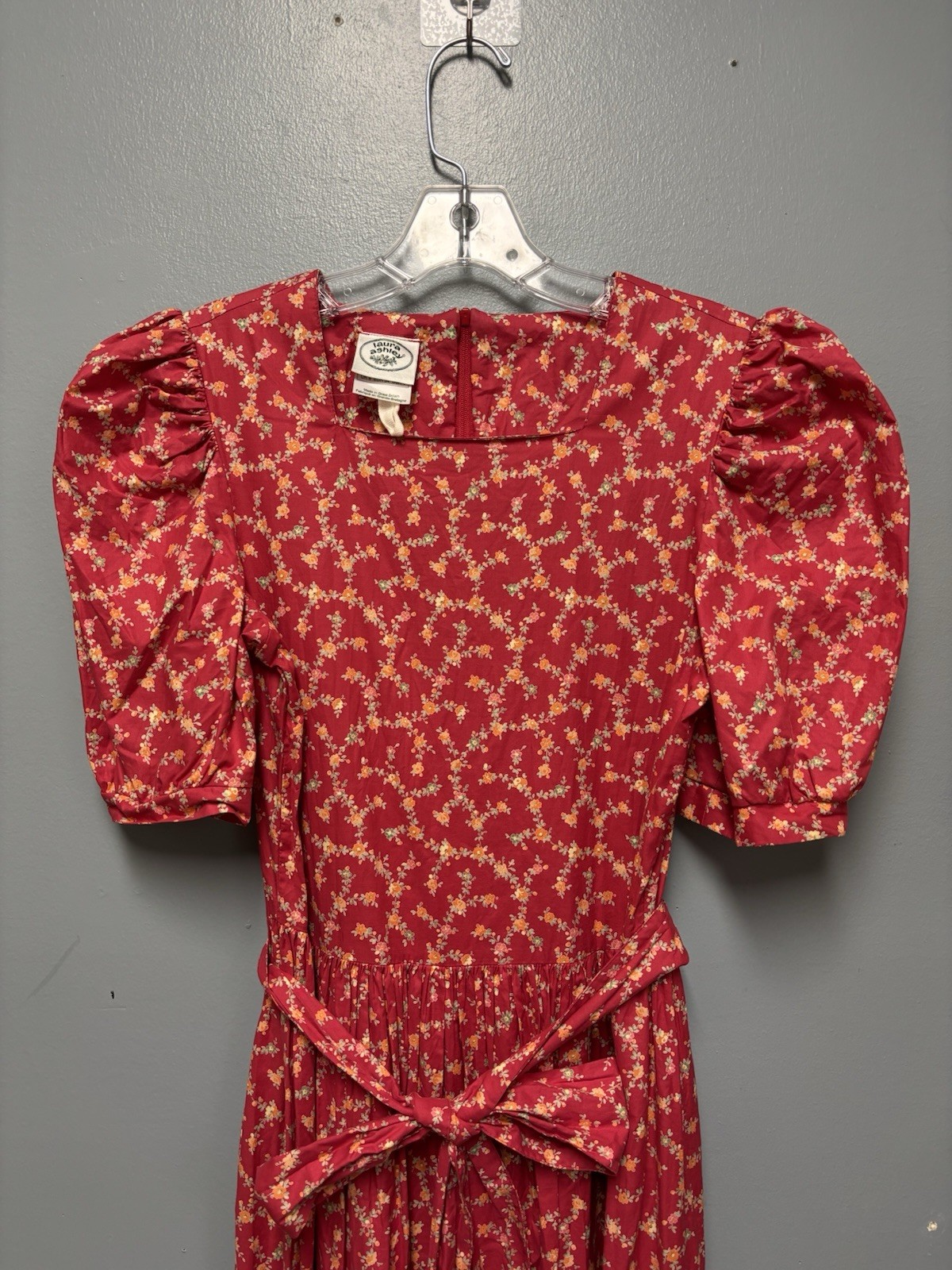 VTG Laura Ashley 1980s Floral Midi Dress Sz 4 Puff Sleeve Romantic VTG Cottage