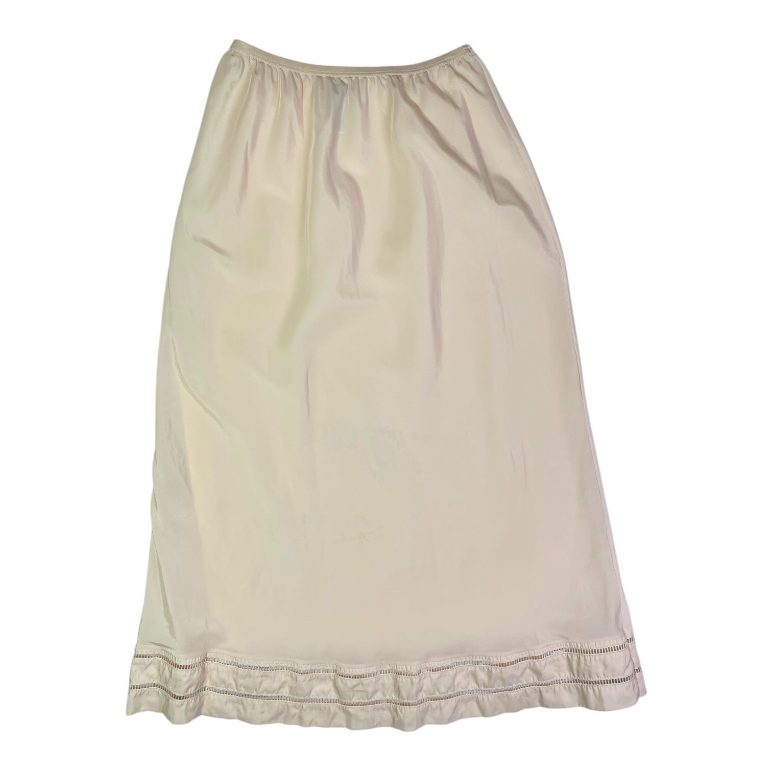 Vintage Union Made Lady Lynne Size M Half Slip Ladder Lace *Flaw