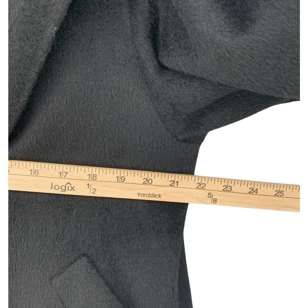 Vintage 40’s Worumbo Woolen Midi Coat Womens XL Wrap Black Back Button Luxury