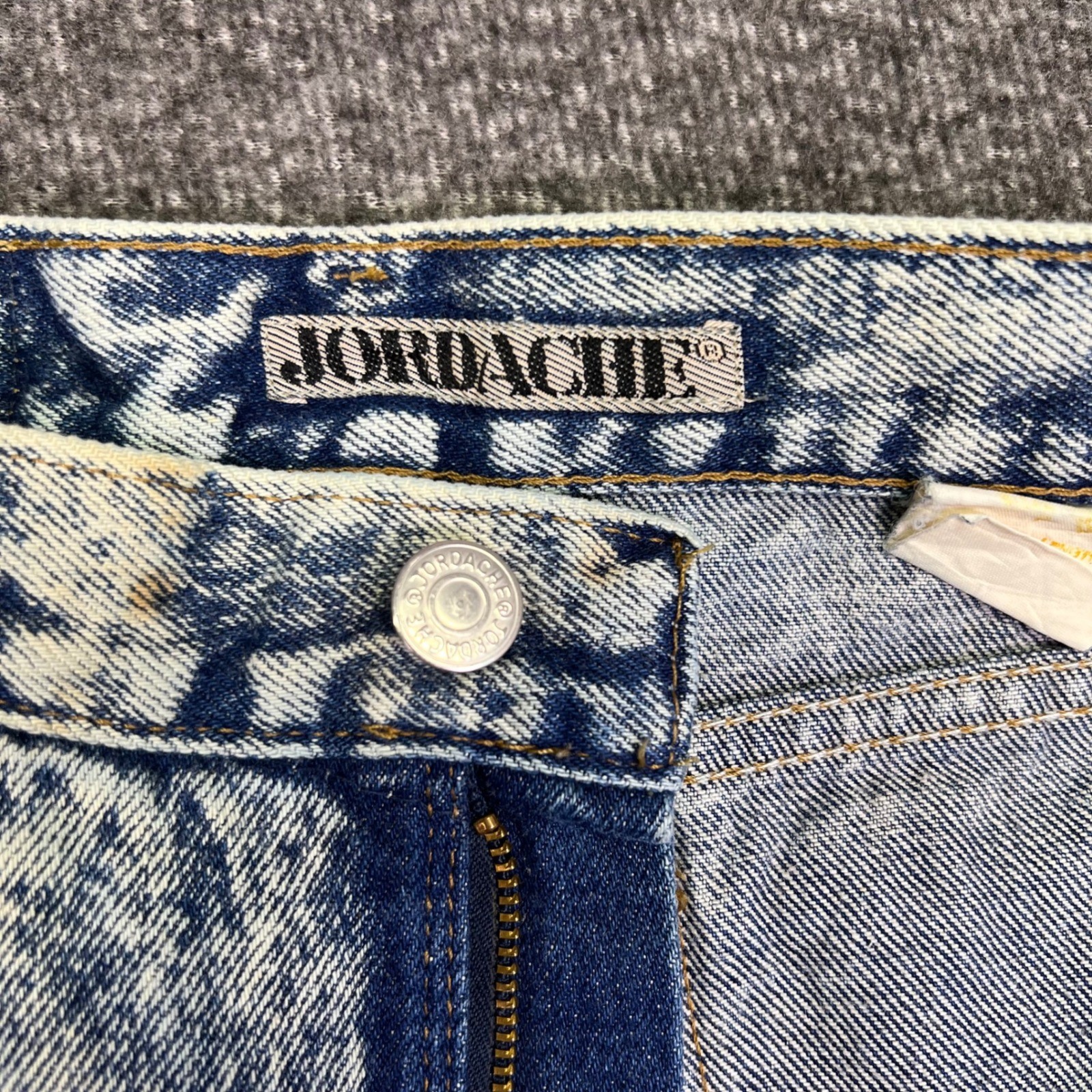 VTG 80s Jordache Jeans Womens 27×27 Acid Wash High Rise Ankle Zip Bows Western