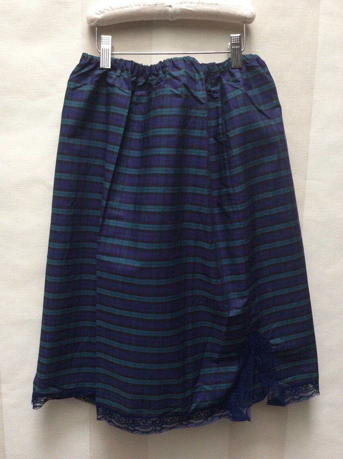 Vintage 60s Tartan Lingerie Set Made in Holland. Underskirt and Brief. Size M-L.