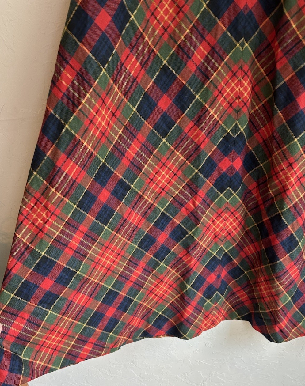 Vintage 60s 70s John Meyer Plaid Wool A Line Maxi Skirt 8 Preppy Academia Bias