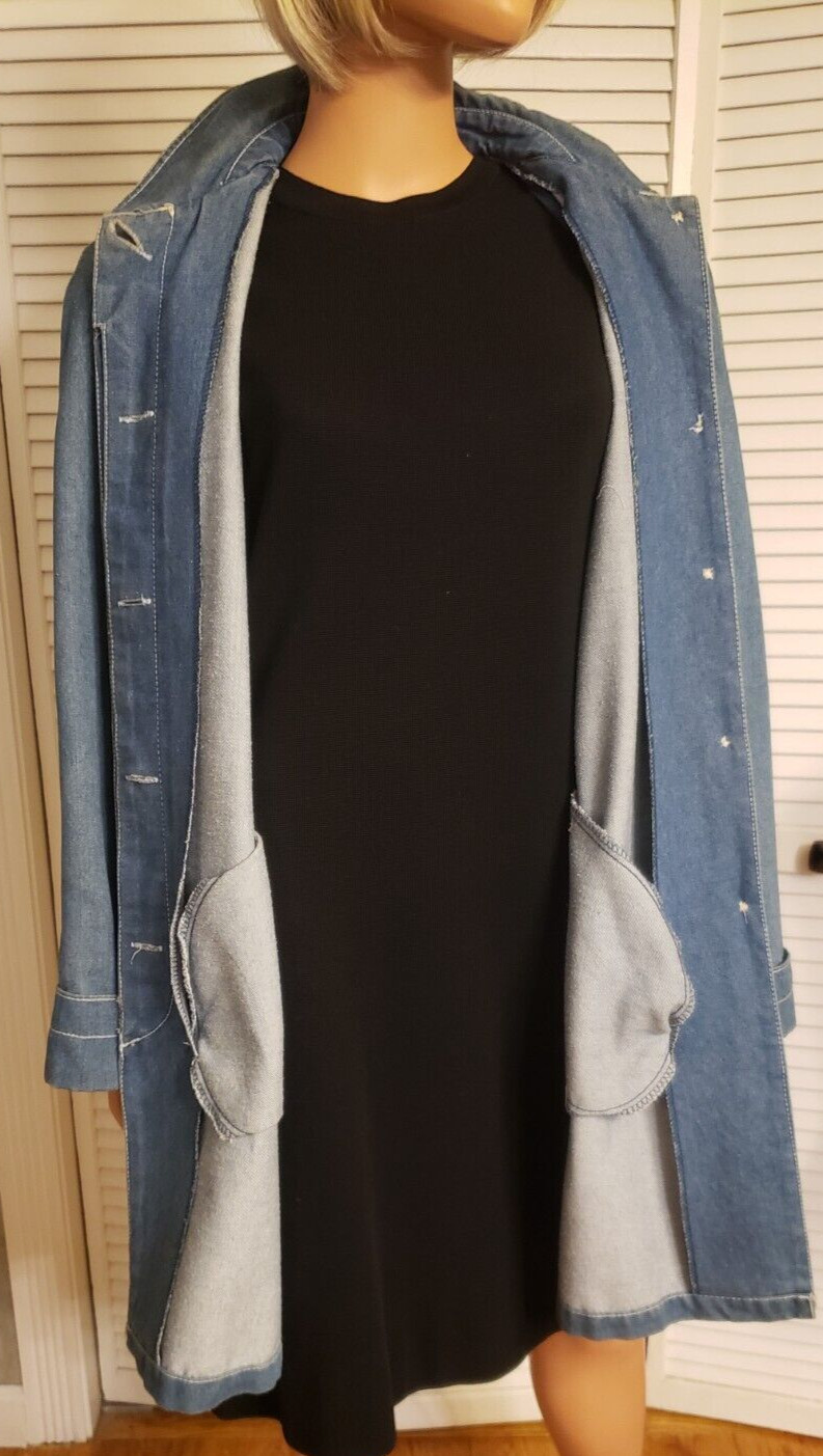 Vintage Carriage Court Casual Denim Coat Jacket made in Hong Kong Sz L