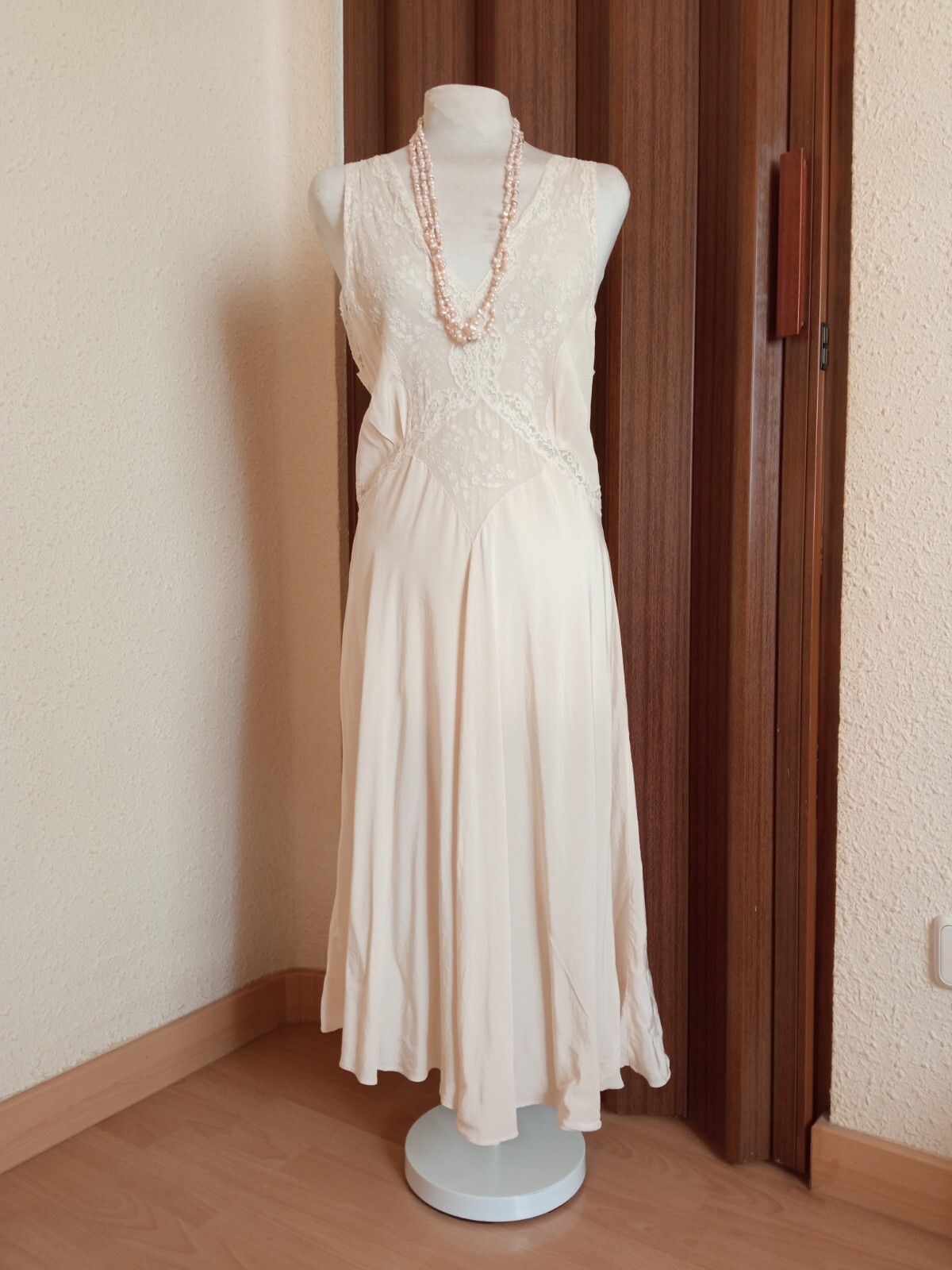 Vintage 1940s Bridal Silk Nightgown/Peignor Set – Honeymoon -S